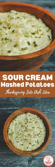 this is an image of sour cream mashed potatoes