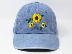 Flower is 100% hand embroidered on purple cotton baseball cap. Hat is one size fits all with adjustable back strap. Unique cap, one of a kind! I am also open for customization. If you want the item in different colors, please message me, it will take additional 2-3 days of handling time. Free first class shipping, upgradable priority mail service. 30 days return policy, feel confident at your purchase! Cute Converse Shoes, Hand Embroidered Flower, Cute Converse, Pretty Hats, Summer Cap, Hat Summer, Cotton Hat, Cute Hats, Upcycle Clothes