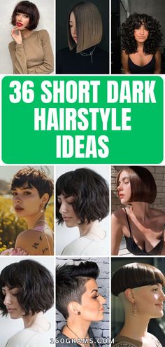 Save this pin for trendy short dark hairstyles to uplevel your style game! From edgy bobs to elegant cuts, these looks are perfect for a fresh new vibe. #ShortHairstyles #FashionBlog #HairInspo Short Dark Bob, Dark Bob, Brown Bob Hair, Brown Hair With Lowlights, Short Dark Brown Hair, Edgy Bob, Cute Bob Hairstyles