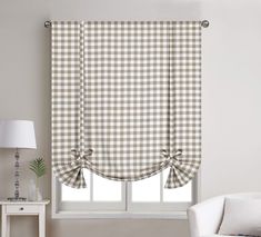 PRICES MAY VARY. Includes 1 Piece Tie Up Shade Curtain with two adjustable ties that can be adjusted to the height you desire. Single Curtain Measures: 42" Wide and 63" Long. Rod Pocket insert can fit rods up to 1.5" inch thick. Made of 60% Polyester, 40% Cotton Easy Care Machine Washable.Tumble Dry Low. Decorate any room in your home with this beautiful classic Buffalo Checker Plaid Pattern Tie Up Shade Curtain. This curtain works well with many decorating styles such as Modern Farmhouse, Frenc Shade Curtain, Tie Up Shades, Pocket Window, Buffalo Check Plaid, Drape Panel, Decorating Styles, Curtain Ties, Rod Pocket Curtains, Buffalo Check