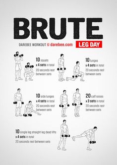 a poster with instructions for how to do the brute exercises on a white background