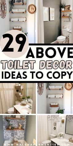 above toilet decor ideas Above Toilet Decor, Toilet Decor Ideas, Small Rental Bathroom, Rental House Decorating, Cabinet Above Toilet, Gray Wallpaper Bathroom, Creative Shelving, Above Toilet, Diy Bathroom Storage Ideas