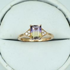 Aquamarine Ring Vintage, Ametrine Ring, February Birthstone Ring, Diamond Ring Cuts, Big Stone Ring, Rutilated Quartz Ring, Sparkly Ring, Womens Ring, Rare Gemstones