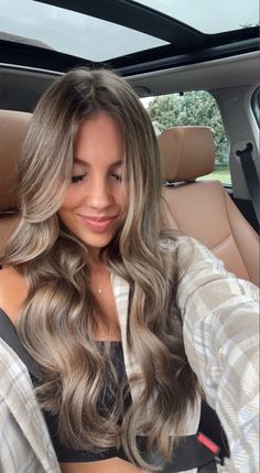 Brown Ashy Hair With Highlights, Brunettes With Blonde Money Pieces, Platinum Blonde On Brown Hair, Icy Brown Hair With Highlights, Mousy Brown Hair With Babylights, Brown Balayage Front View, Brunette Hair Ideas 2024, Brown Hair With Light Face Frame, Blonde N Brown Hair