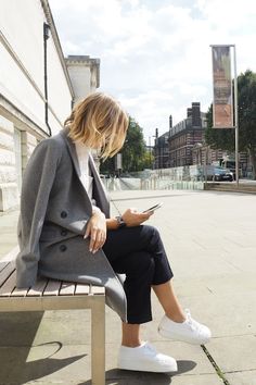 The Frugality - You're Basic | Coat: £325, Gant. Shirt: £80, Gant. Trousers: £79, Cos. Bag: Debenhams(sold out). Trainers: £50, Superga at Very Exclusive. Sunglasses: from £20, Toyshades. Photos: Christopher O'Donnell Superga Sneakers Outfit, White Superga Sneakers, Sneakers Outfit Winter, Alex Stedman, Cos Bag, Crombie Coat, Winter Sneakers Outfit