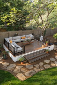 6 easy to build decks using deck blocks Deck Blocks, Freestanding Deck, Outdoor Trellis, Deck Designs Backyard, Backyard Renovations, Casas The Sims 4, Backyard Remodel, Backyard Inspiration, Decks Backyard