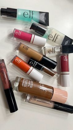 Elf Products Skin Care, Makeup Cosmetics Products, Elf Cosmetics Aesthetic, Elf Makeup Aesthetic, Makeup Kit Aesthetic, Elf Skin Care, Best Elf Makeup, Elf Makeup Products, Elf Make Up