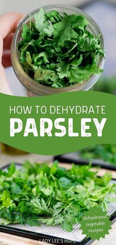 how to dehydraate parsley in a jar