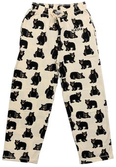 Papa Bear Alaska Men's PJ Pants Alaskan Artist, Cozy Pants, Papa Bear, Matching Tees, Pj Pants, Cotton Knit, Combed Cotton, Elastic Band, Alaska