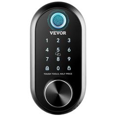 the vevor touch lock is shown in black and silver, with an electronic keypad