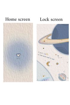 two pictures with the same space and text that says,'home screen lock screen '