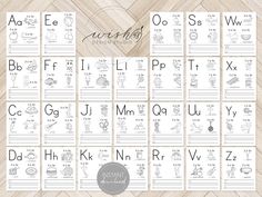 printable alphabet worksheets for kids to practice their handwriting and writing skills with the letter