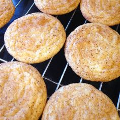 some cookies are cooling on a wire rack