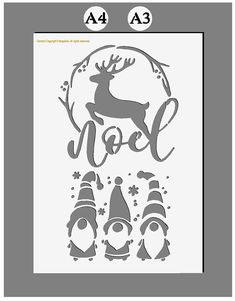 the crafter's workshop christmas reindeer stencil