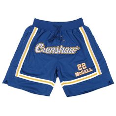 Quincy McCall Crenshaw Basketball Shorts Embroidered Names, Basketball Fashion, Pen Calligraphy, Tune Squad, Trendy Boy Outfits, Hanging With Friends, Streetwear Shorts, Space Jam, College Sports