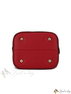 Bird in Bag - Womens Fashionable Vegan Leather Clutch Evening Bag Rectangular Faux Leather Satchel With Metal Hardware, Formal Faux Leather Bag With Metal Hardware, Formal Faux Leather Bags With Metal Hardware, Rectangular Faux Leather Bag With Metal Hardware, Red Bags With Metal Hardware For Everyday Use, Leather Bags With Zipper Closure, Faux Leather Satchel With Metal Hardware, Trendy Pouch Bag With Metal Hardware, Travel Bags With Metal Hardware And Faux Leather