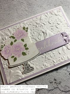 a close up of a card with flowers on it