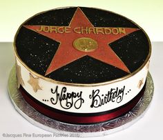 a birthday cake with a star on it