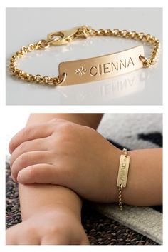 Personalized Kids Bar Bracelet comes in 14k gold fill or Sterling Silver. LEILA Jewlery Personalized Gold-tone Bracelets As A Gift, Personalized Gold Name Bracelet With Adjustable Chain, Adjustable Gold Name Bracelet In Metal, Adjustable Gold Metal Name Bracelet, Personalized Gold Metal Bracelets, Gold Nameplate Bracelet With Adjustable Chain, Gold Adjustable Chain Bracelet With Nameplate, Customizable Gold Metal Charm Bracelet, Adjustable Gold Chain Bracelet Nickel-free