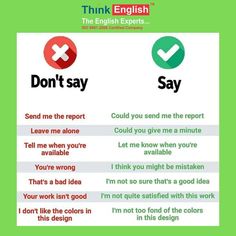 two different types of english words that say don't say and don't say