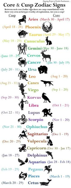 the zodiac sign is shown in black and white with different animals on it's side