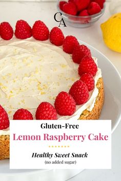 Need a simple, healthy gluten-free cake recipe? This lemon raspberry cake is made with almond flour, eggs, and avocado oil for a high-fiber, high-protein dessert that doubles as a filling, healthy snack. Perfect for dessert lovers with special dietary needs, this easy cake combines the fresh flavors of lemon and raspberry with a creamy frosting. It offers a dense, satisfying texture that’s grain-free without added sugar–but you'd never know! Gluten Free Lemon Raspberry Cake, Almond Flour Recipes Desserts, Raspberry Cake Recipe, Almond Flour Desserts, Lemon Raspberry Cake, Eggs And Avocado, Raspberry Cake Recipes, Lemon And Raspberry, Protein Dessert