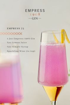 Gin Recipes, French 75, Gin Drinks, Cocktails Bar, Pretty Drinks