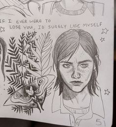 Tlou Ellie Notebook, Tlou Ellie Fan Art, The Last Of Us Ellie Drawing, The Last Of Us Sketch Drawings, Ellie Sketchbook, The Last Of Us Clicker Drawing, Ellie Tlou Drawing