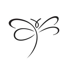 a black and white image of a dragonfly on a white background with the word's name below it