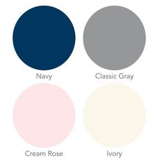 four different shades of gray, blue, and pink are shown in the same color scheme