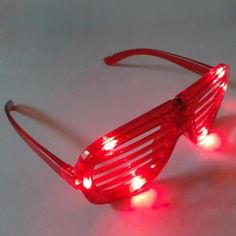 LED Light Up Slotted Rock Star Sunglasses 6 Pcs Per Pack - Party Glowz Shutter Sunglasses, Star Sunglasses, Sunglasses Packaging, Led Colors, Rock Star, Led Color, Led Light, Batteries, Orange Color