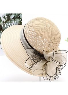 Color:Beige;Package Contents:1 X Hat; Elegant Dresses Plus Size, Sporty Swim, Pink Sunflowers, Beige Hat, Elegant Hats, Shirt Tunic Top, Love Hat, Purple Top, Outfits Verano