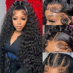 PRICES MAY VARY. 💕【13x6 Lace Front Wigs Human Hair Detail】13x6 HD Lace Frontal Wigs Human Hair,100% Hand-Crafted Technology, Simulated Scalp,Invisible Knots,No Matter What Skin Tone,Blends Perfectly Into Your Skin, More Natural When Take it on,Soft & Bouncy,Breathable & Durable Lace Material Make it More Comfortable.13x6 Lace Area Supports Middle Part and Side Part,Gives You More Parting Space 💕【Deep Wave Lace Front Wigs Human Hair Material】200 Density 13x6 Deep Wave Lace Front Wigs Human Hair Deep Wave Lace Front Wigs, Curly Lace Frontal, Frontal Wig Hairstyles, Lace Front Wigs Human Hair, Curly Lace Front Wigs, Curly Human Hair Wig, Wigs Human Hair, Front Lace Wigs Human Hair, Baddie Hairstyles