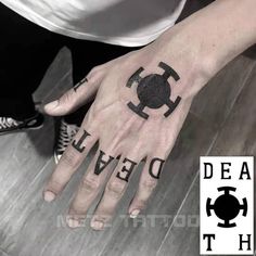 Trafalgar Law Tattoo, Law Tattoo, One Piece Tattoo, Tattoo Cool, Army Tattoos, One Piece Tattoos, Hand Sticker, Pieces Tattoo, True Tattoo