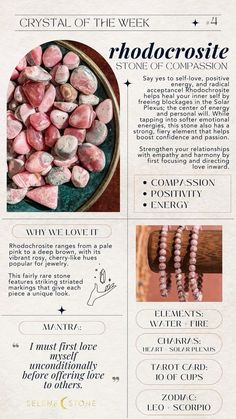 spiritual | crystals | rhodocrosite Rhodonite Meaning, Aphrodite Art, Spiritual Balance