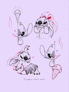 some drawings of cartoon characters with different expressions