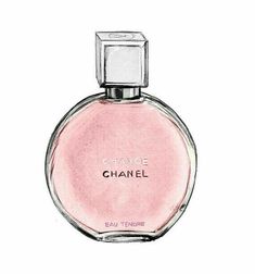 a bottle of chanel eau tendre perfume on a white background with the word chane written in french