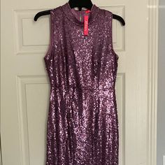 Nwt Light Purple Sequins Dress Slit On Right Side See Pic Zipper On Back Size Large But Looks Like It Would Fit Like A Medium Purple Sequin Dress, 60 Dress, Mermaid Style Dress, Rose Gold Dress, Sequins Dress, Black Dress Formal, Prom Colors, Floor Length Gown, Mermaid Fashion