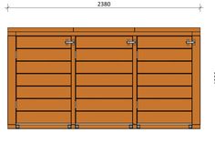 the side view of a wooden fence with measurements