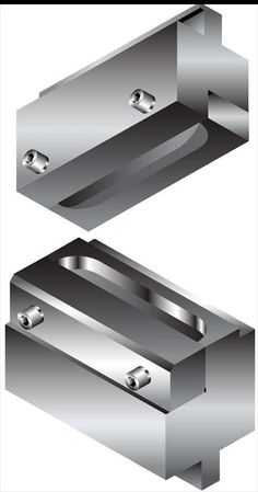 an image of two metal objects that are in the shape of a rectanglement