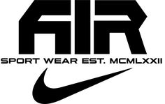 the logo for sport wear mcmlxxii is shown in black and white