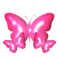 a pink butterfly on a white background