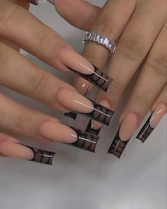 Nails Sets, Nails With Design, Fake Nails Long, Long Press On Nails, Fire Nails