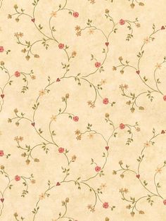 a wallpaper with flowers and vines on it