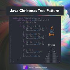 an image of a computer screen with the text,'java christmas tree pattern '