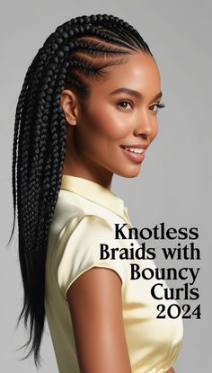 Vibrant Knotless Braids with Spiral Curls for Bold Looks 🔄 Latest Knotless Braids Hairstyles 2024, Quick Knotless Braids, Hair Braid Patterns, Braided Hairdo, Braided Ponytail Hairstyles, Box Braids Hairstyles For Black Women, Braids With Curls, Festival Hair