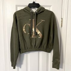 New Without Tags! Brand: Calvin Klein Jeans Size: Medium Hooded Sweater, Womens Calvin Klein, Green Gold, Calvin Klein Jeans, Sweater Jacket, Colorful Sweaters, Green And Gold, Calvin Klein, Jeans Size