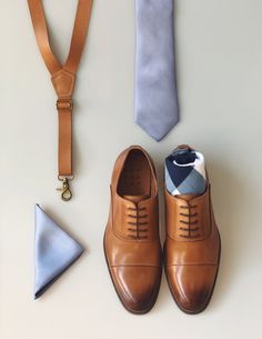 Dusty Blue Bow Tie, Tan Shoe, Groomsmen Shoes, Wedding Groomsmen Attire, Brown Suspenders, Suspenders For Boys, Suspenders Wedding, Bearer Outfit, Argyle Socks