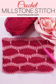 Millstone stitch, millstone crochet stitch Stitch Step By Step, Learn How To Crochet, Baby Blanket Pattern, Crochet Stitch, How To Crochet, Learn To Crochet, Blanket Pattern, Crochet Stitches, Baby Blanket