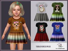 The Sims Resource - Toddler Dress RPL83 Halloween Skirt, Free Sims 4, Sims 4 Game, Sims Mods